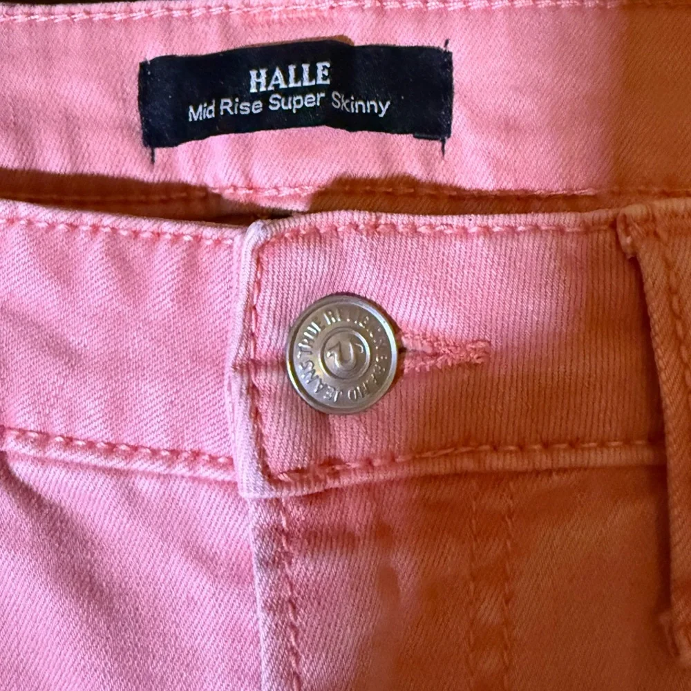 True Religion Orange Distressed Women Jeans Size 24 - Picture 4 of 8